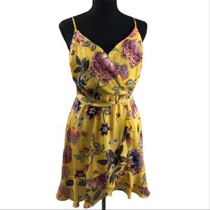Spring Yellow Print Dress